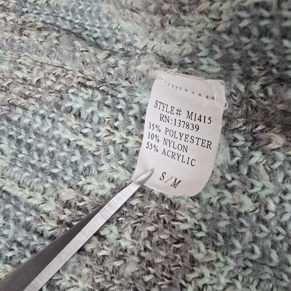 Debut Women Aztec Tribal Open Front Knit Boho Sweater Cardigan Southwestern S/M - Picture 7 of 13